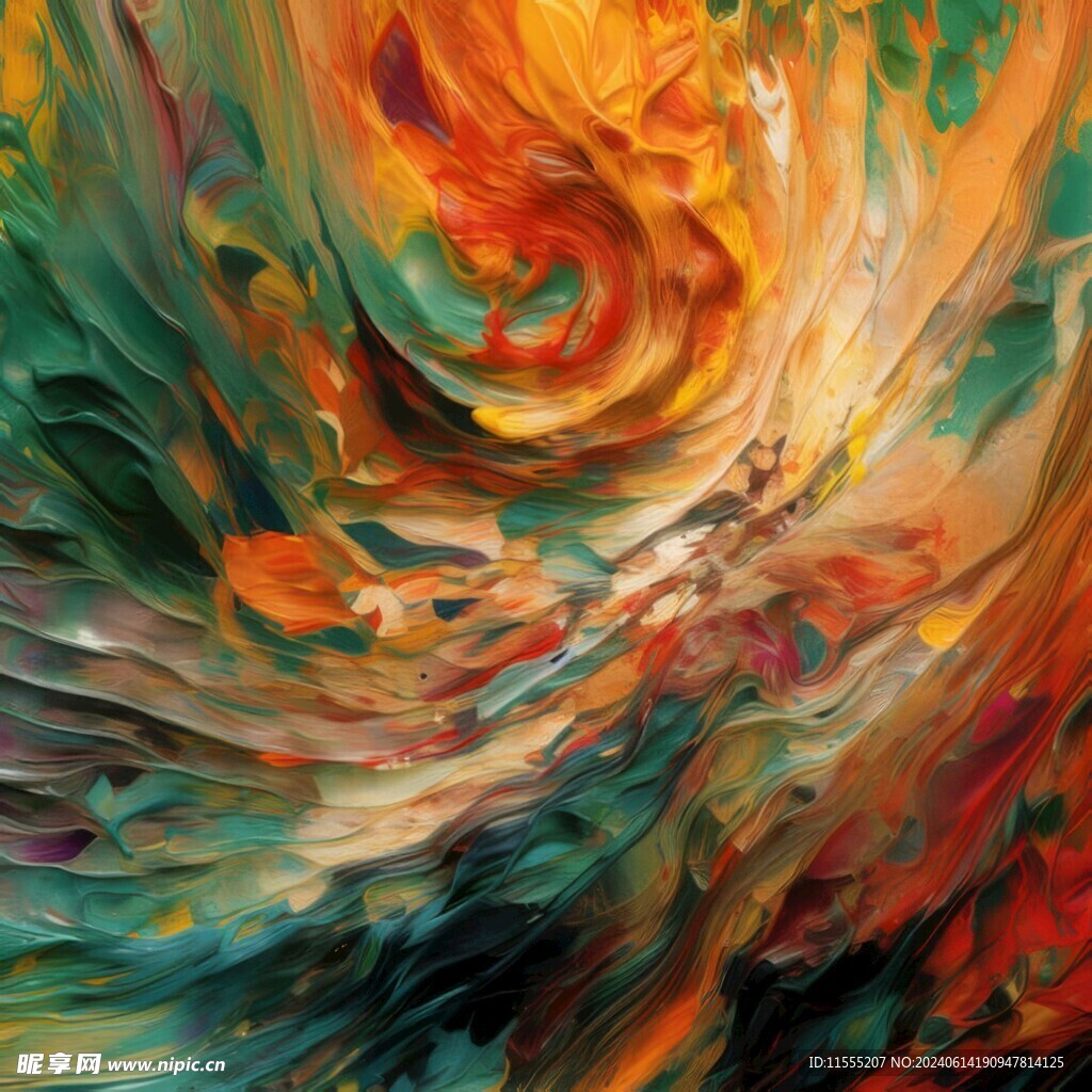 创意多彩抽象油彩绘画背景