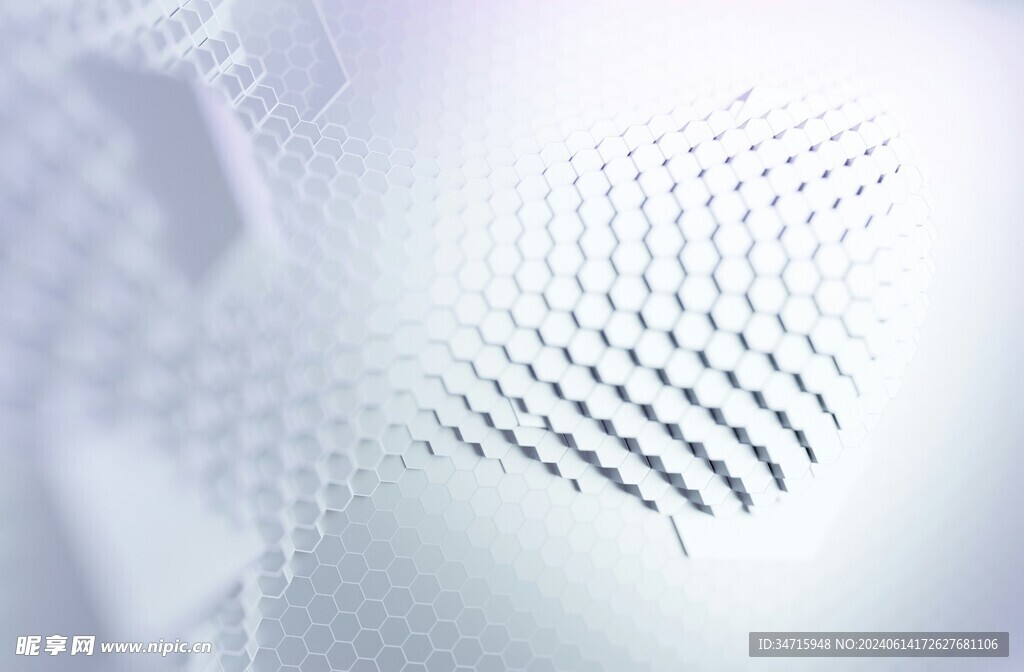 白色蜂窝抽象造型