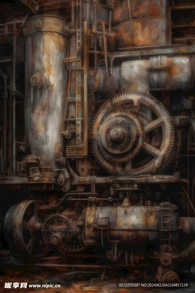 创意多彩抽象油彩绘画背景