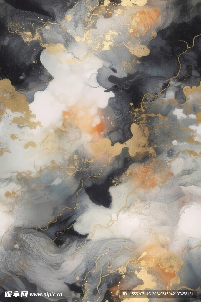 创意多彩抽象油彩绘画背景