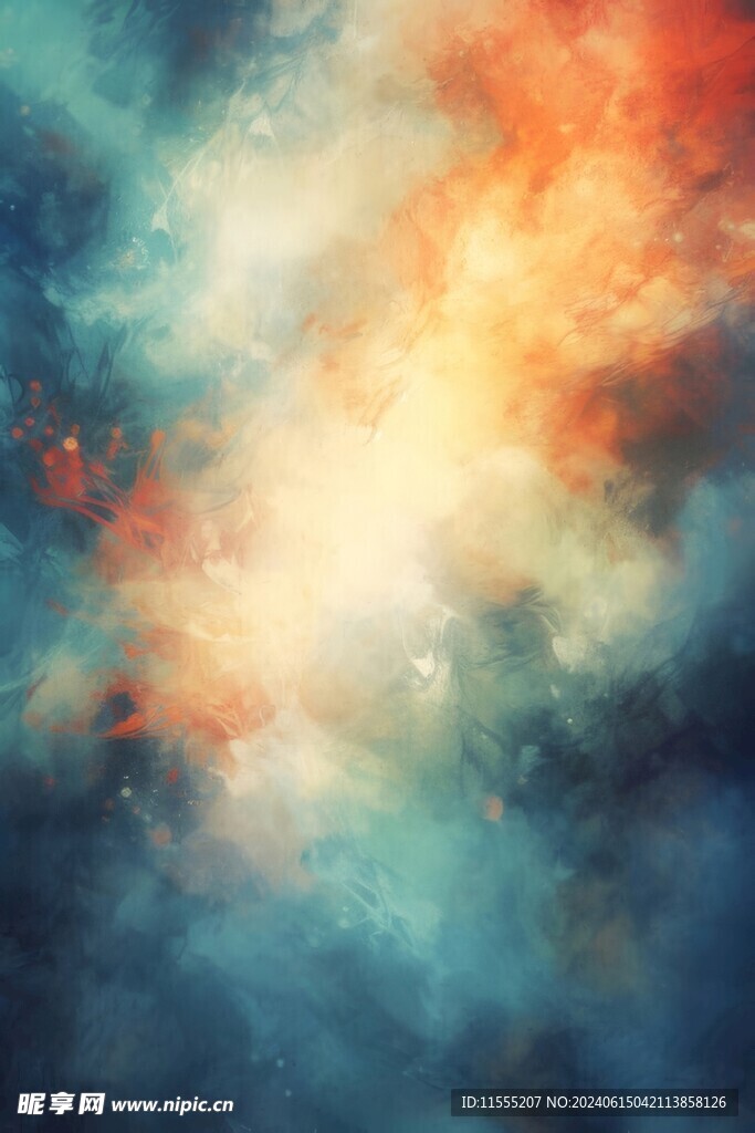 创意多彩抽象油彩绘画背景