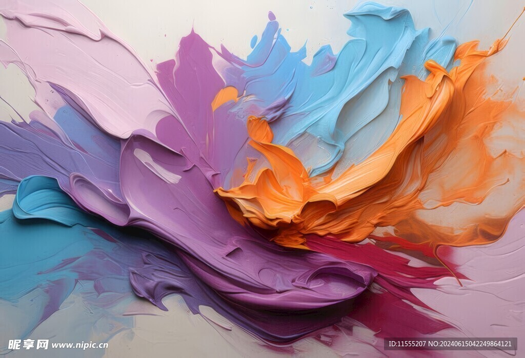 创意多彩抽象油彩绘画背景