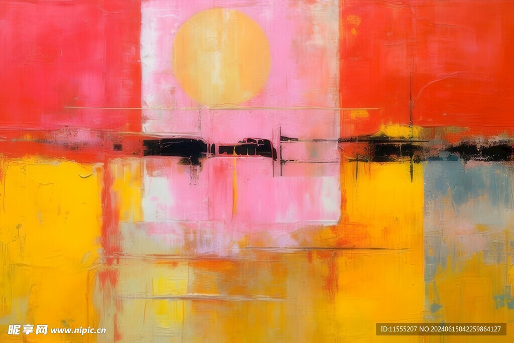 创意多彩抽象油彩绘画背景