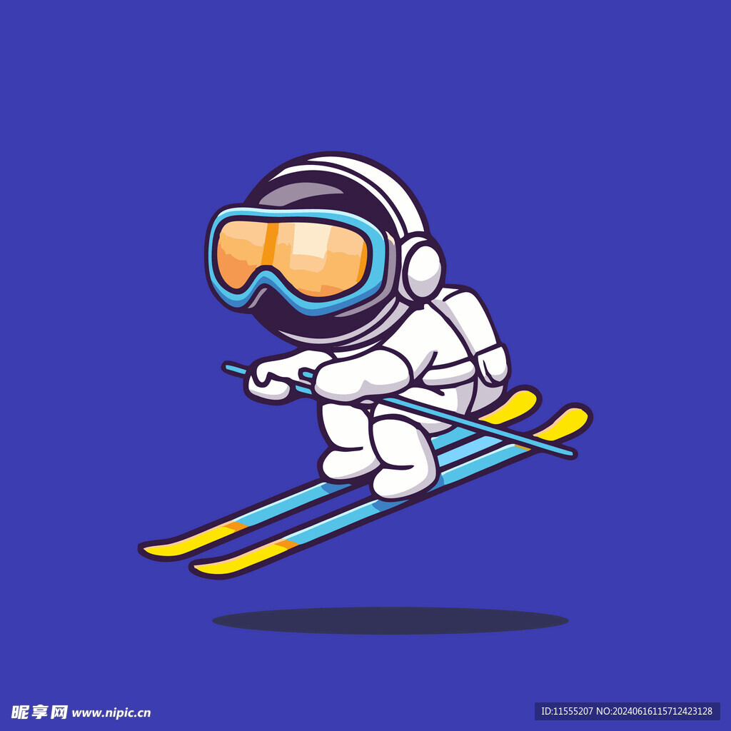 可爱宇航员卡通矢量儿童插画