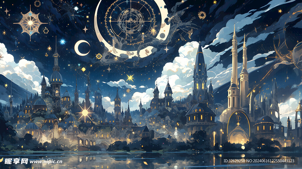 雨中霍格沃茨城堡 4k壁纸