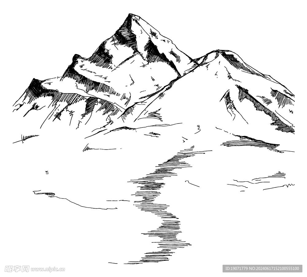 速写山峰