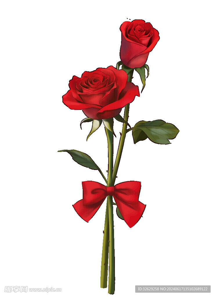 520花卉蝴蝶结玫瑰花