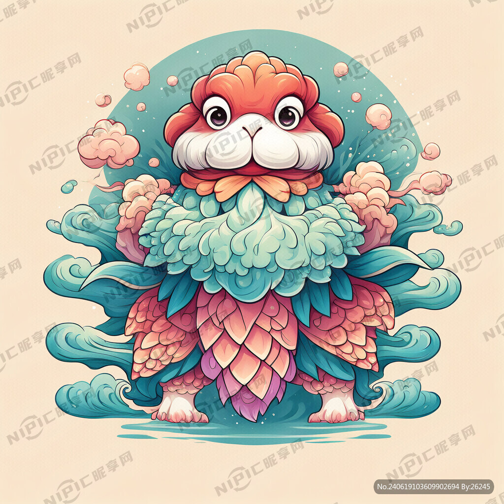 请以獬豸形象卡通化