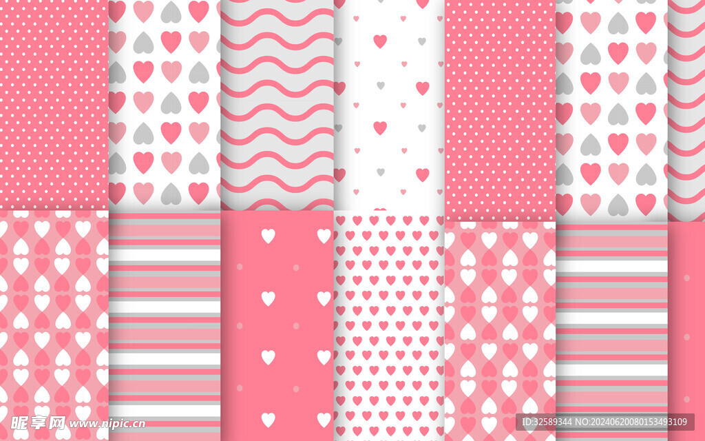 卡通心形底纹墙纸背景
