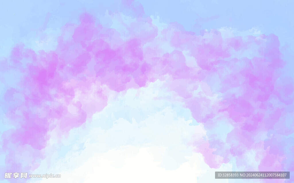 蓝紫色水彩水墨背景