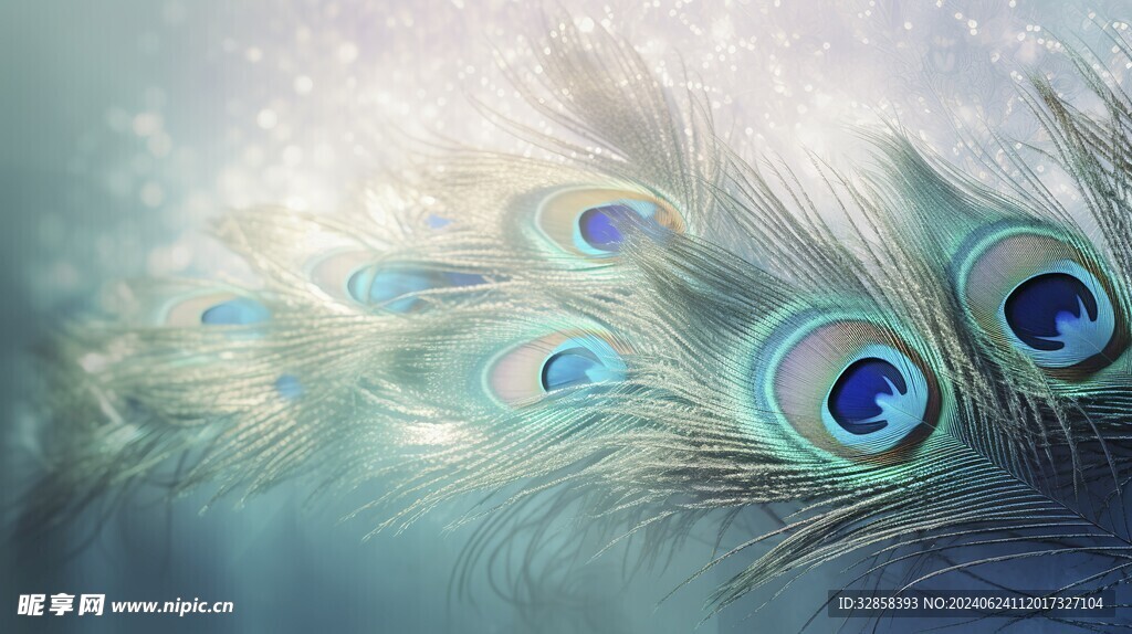孔雀羽毛特写