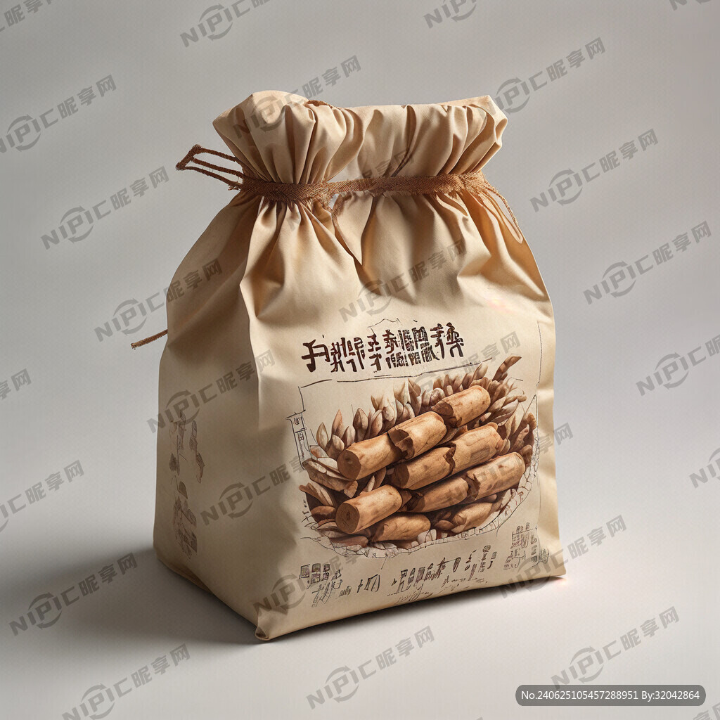 生成一个铁棍山药粉的包装袋