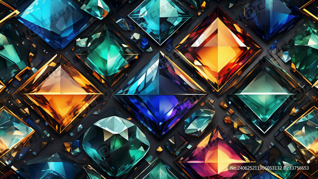 莱茵蓝组合宝石绿科技风格背景