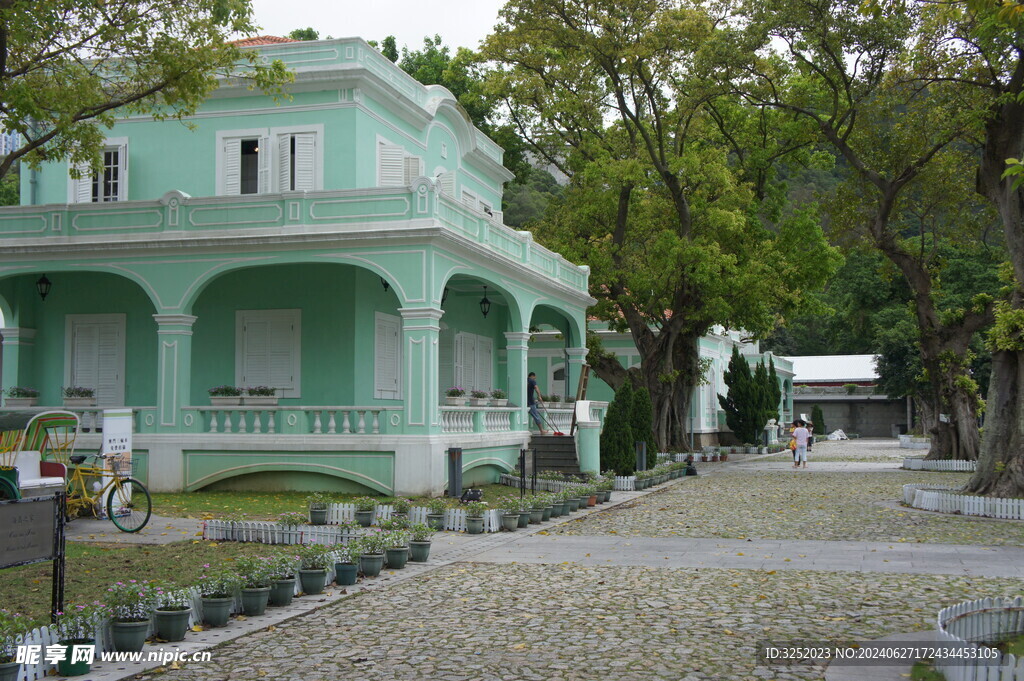 澳门龙环葡韵景区蒂芙尼蓝色房子