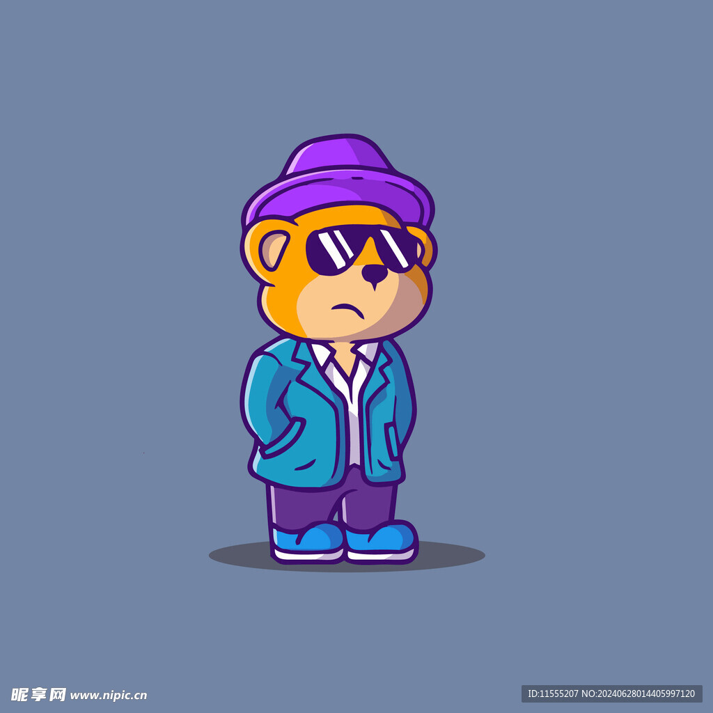 可爱小熊矢量卡通插画