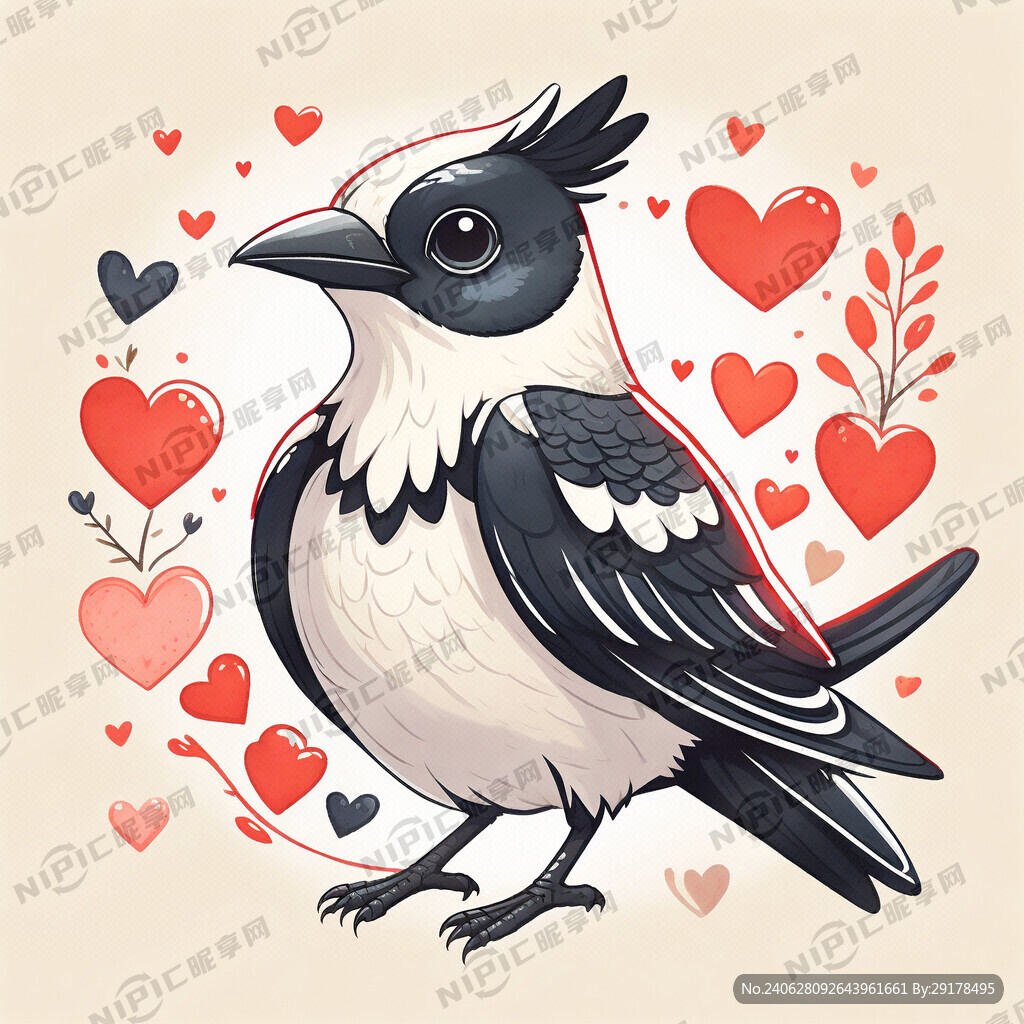 以喜鹊为原型的卡通形象