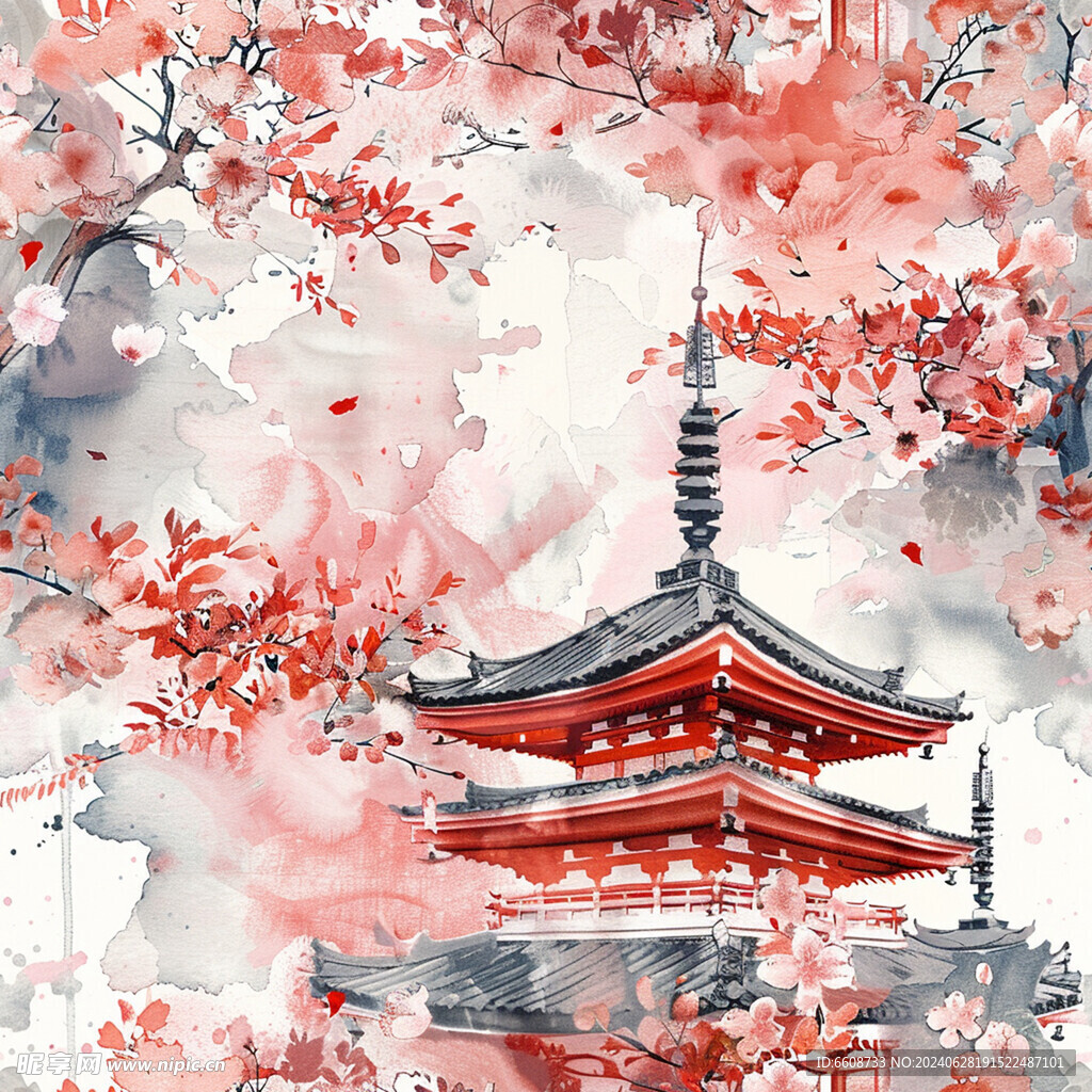 风景画日式风格背景