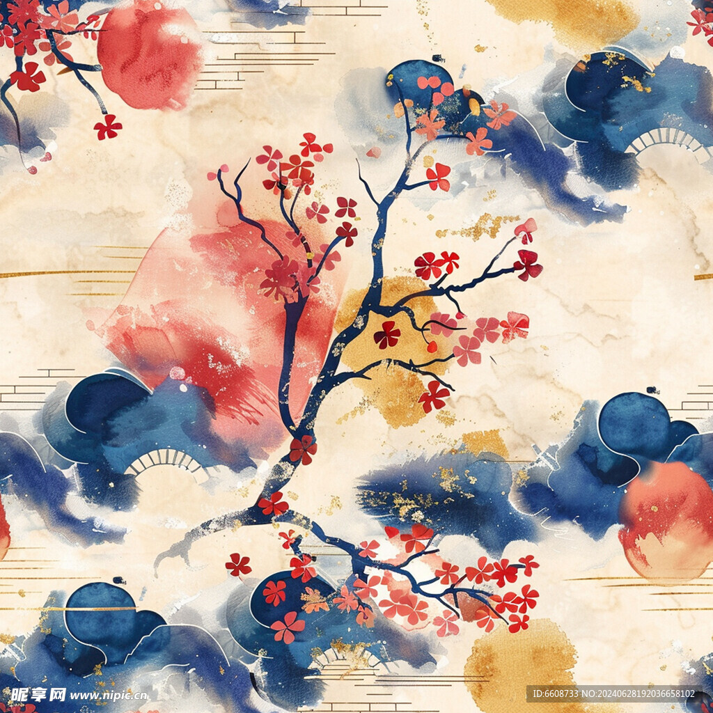 风景画日式风格背景