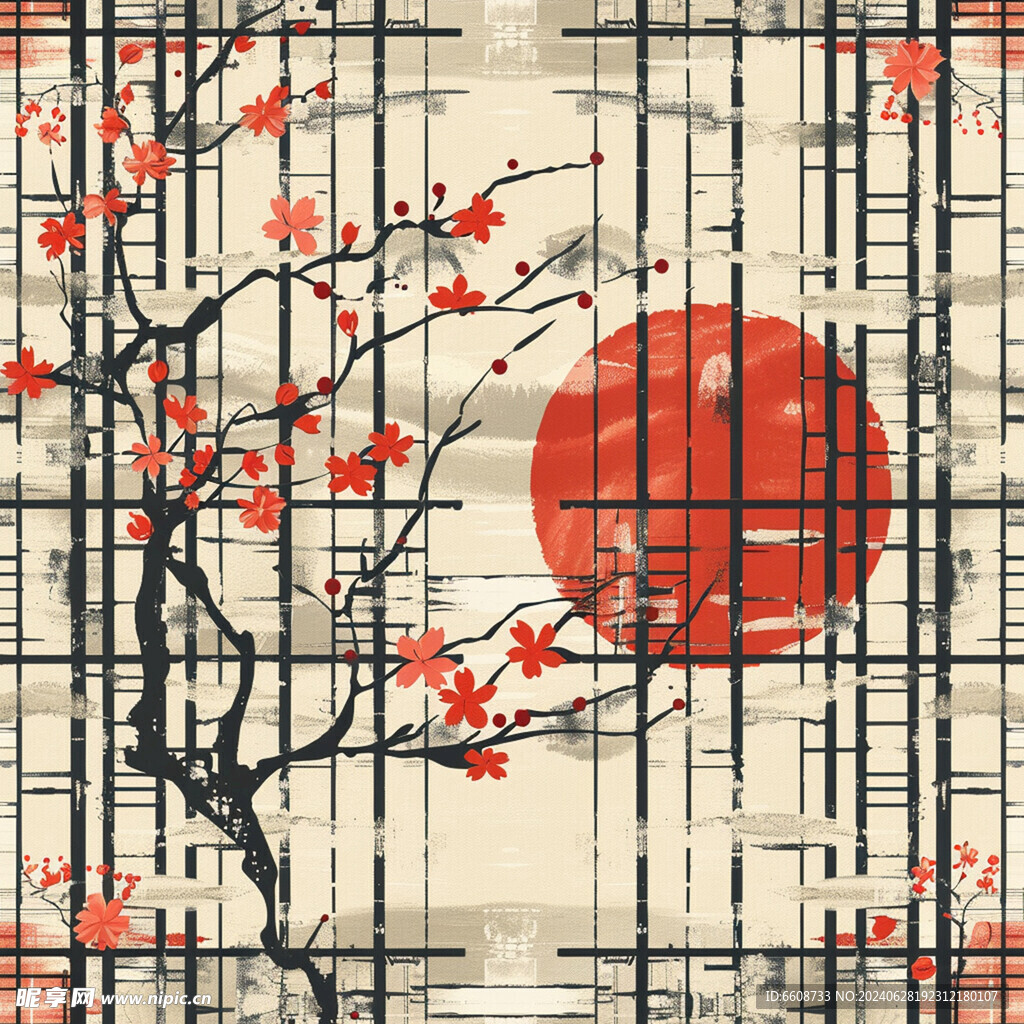 花朵日式风格背景