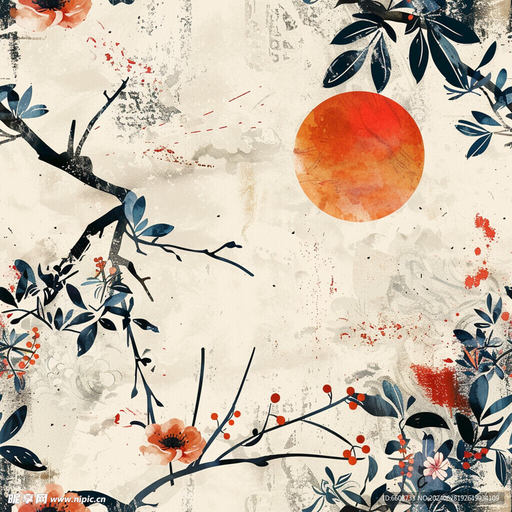 风景画日式风格背景