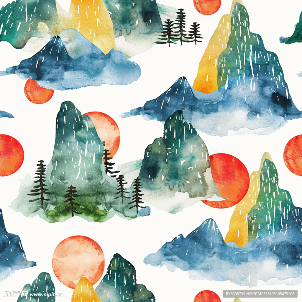 风景画日式风格背景