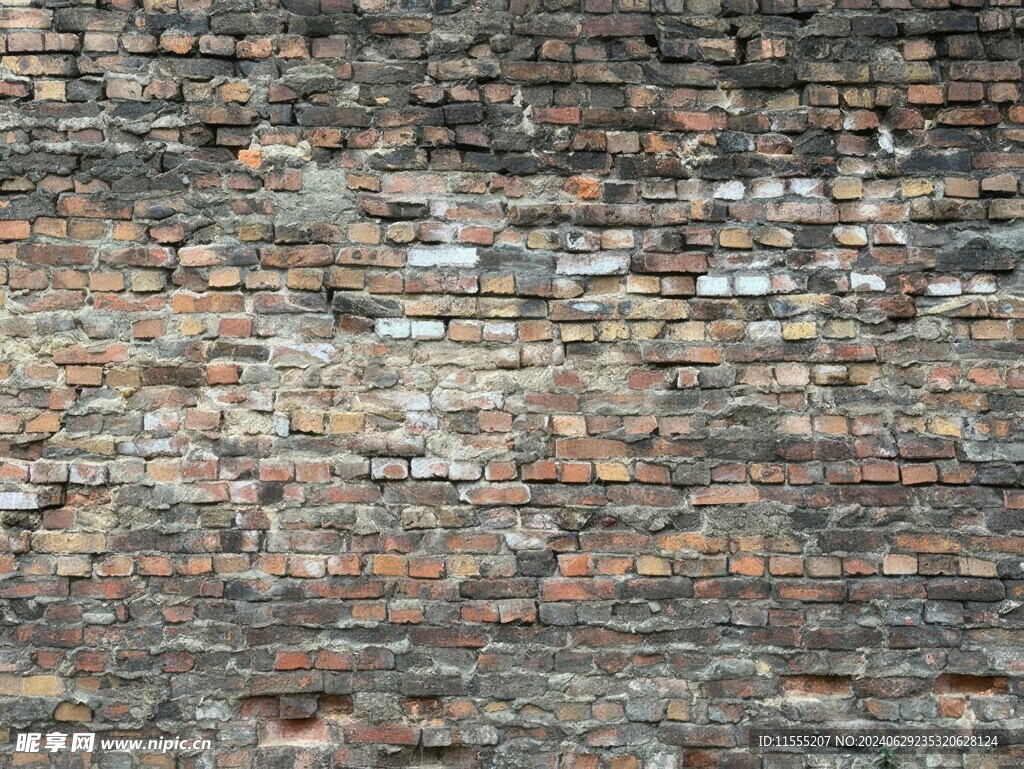 多色砖墙背景纹理花纹素材
