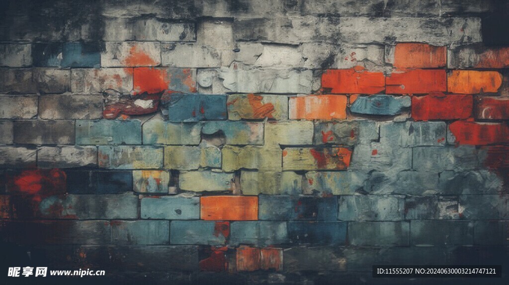 砖墙混凝土墙背景纹理花纹素材