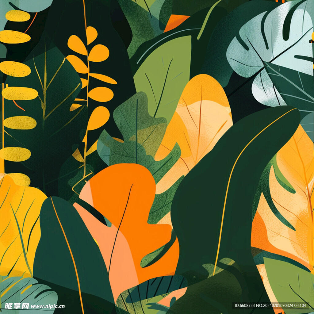 树叶叶子背景图案