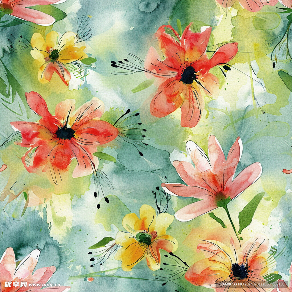 鲜花花朵花草背景素材