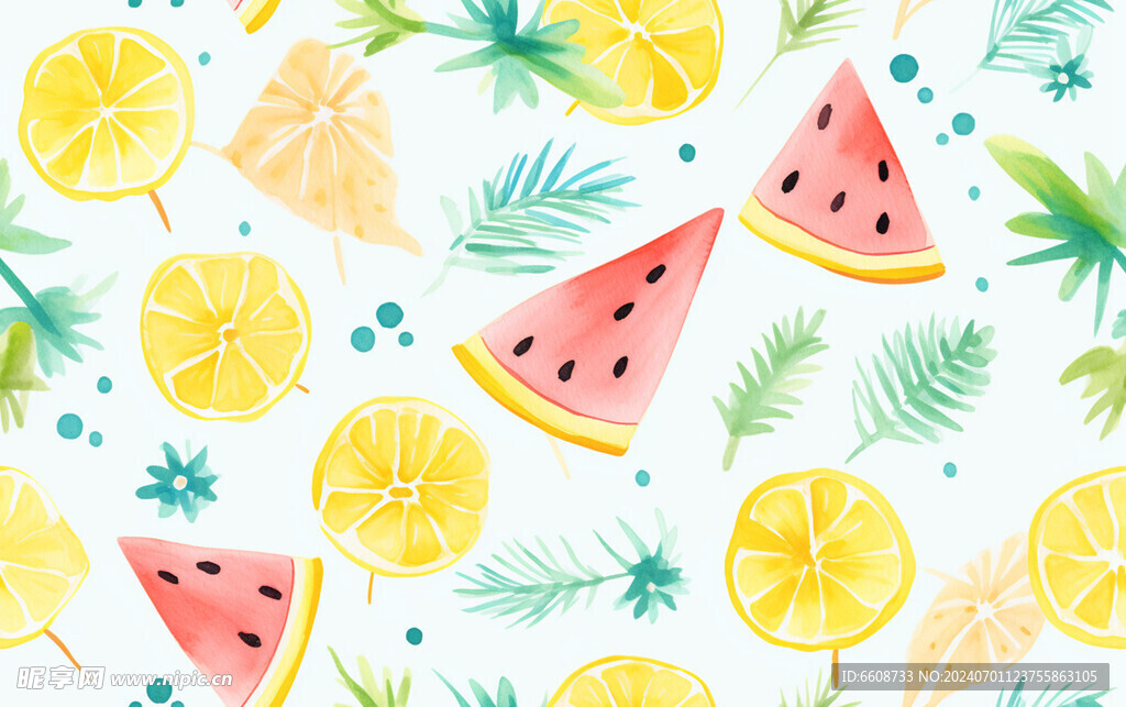 水果水彩画水墨画