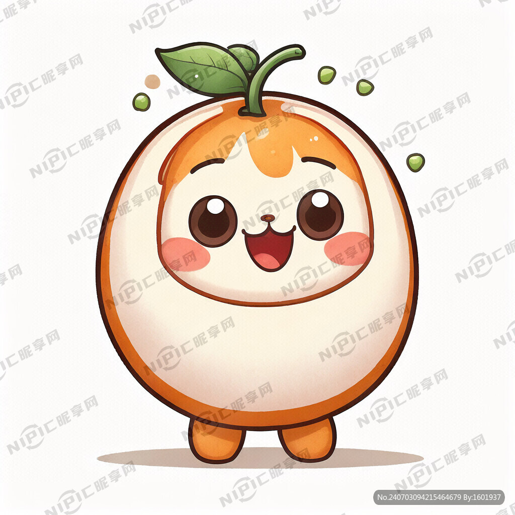 卡通男可爱的杏子宝宝
