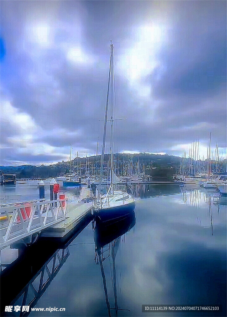 塔斯马尼亚霍巴特港风景