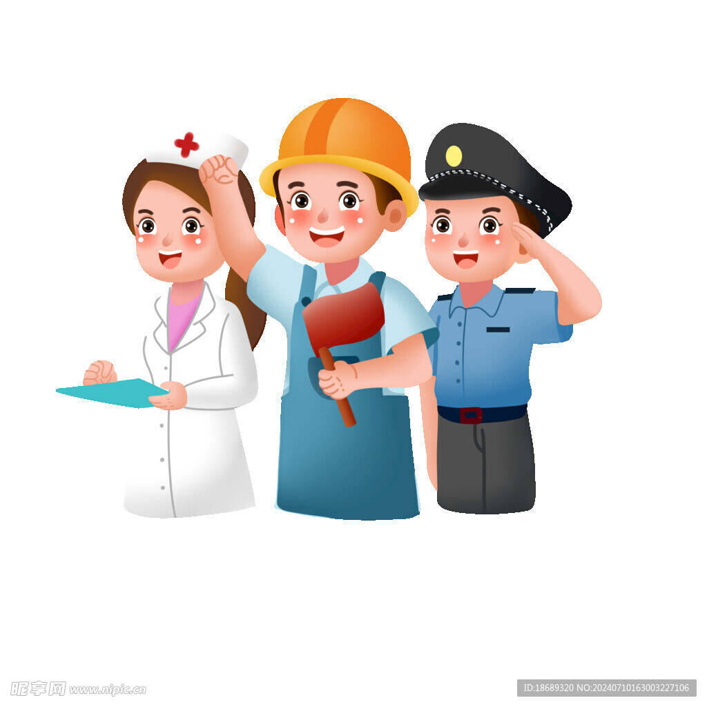 劳动节人物插画社区免抠