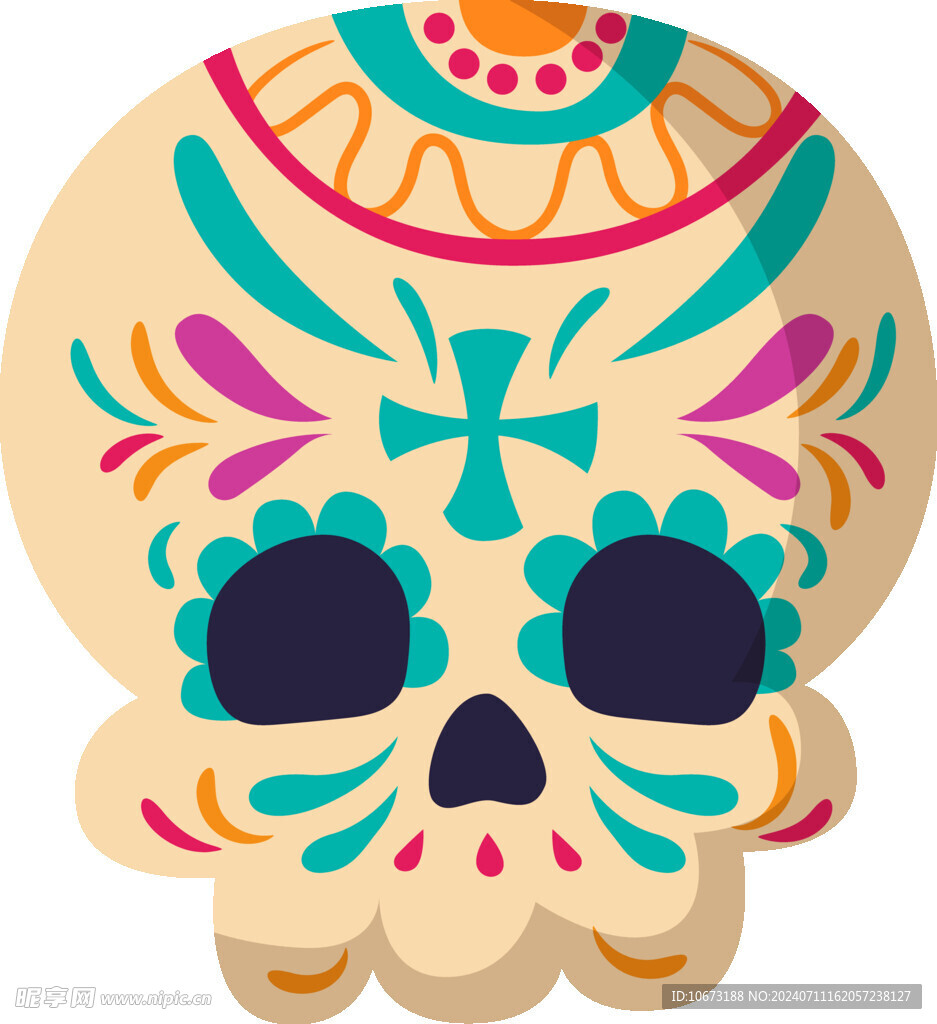 彩色骷髅高清图片