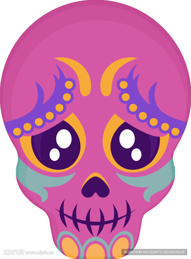 彩色骷髅高清图片