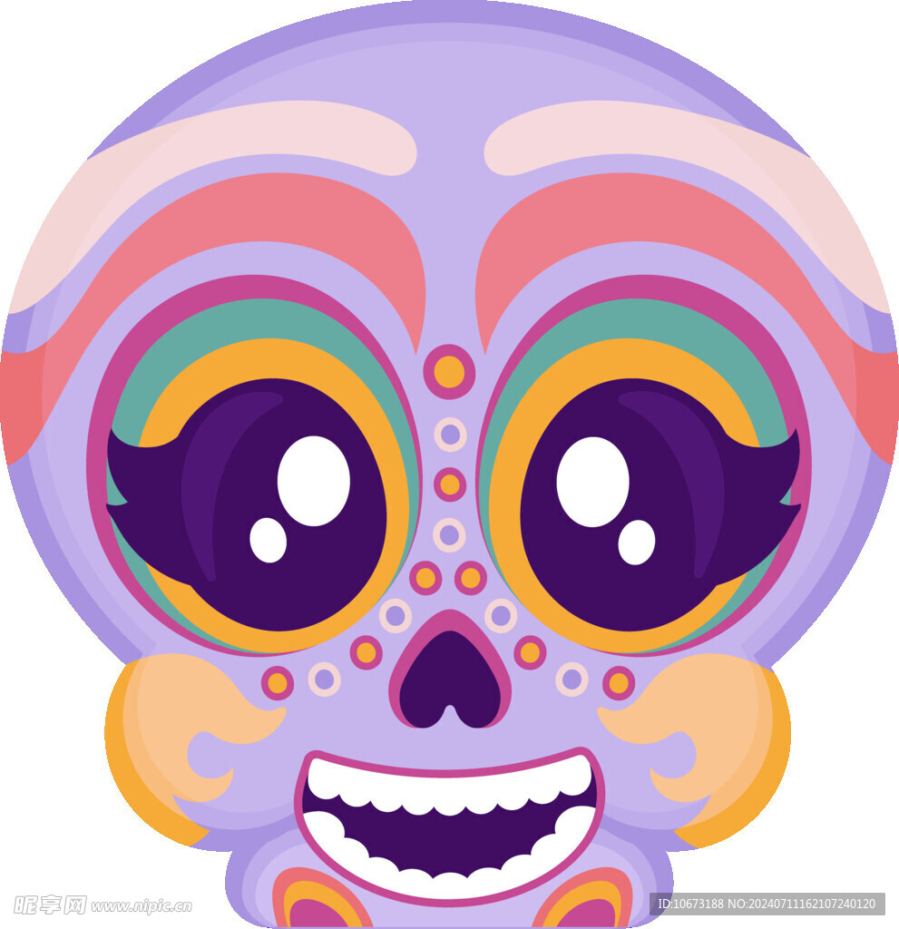 彩色骷髅高清图片