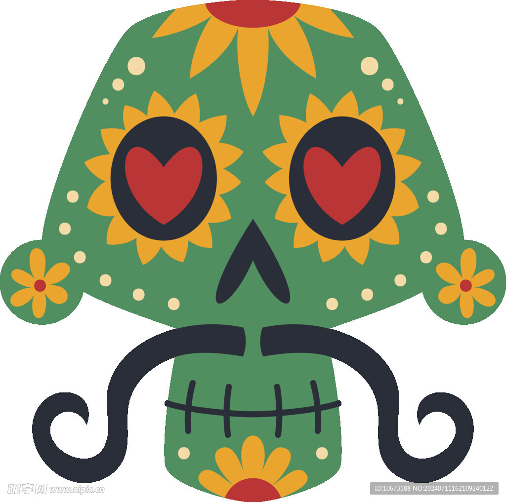 彩色骷髅高清图片