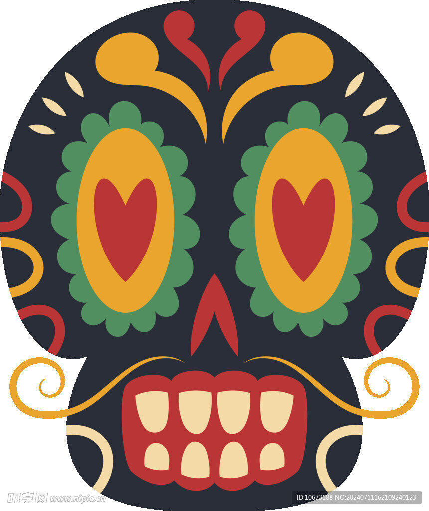 彩色骷髅高清图片