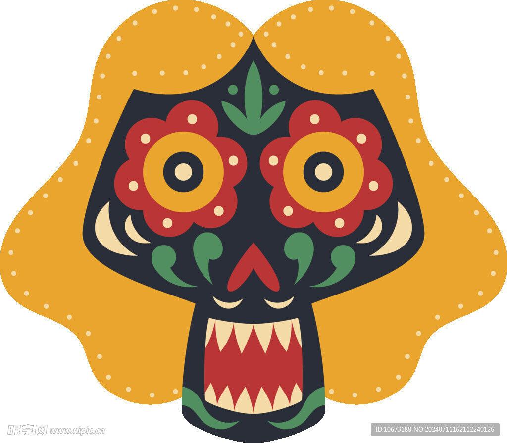 彩色骷髅高清图片