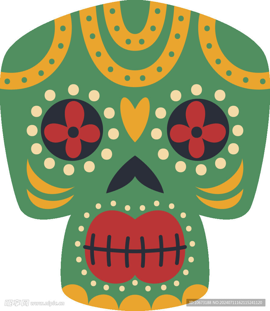 彩色骷髅高清图片