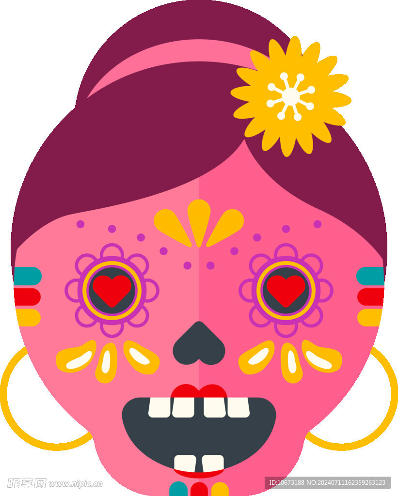 卡通手绘高清骷髅