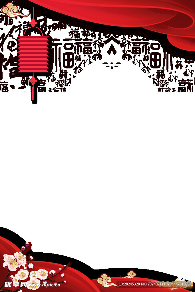 红色中国风背景素材