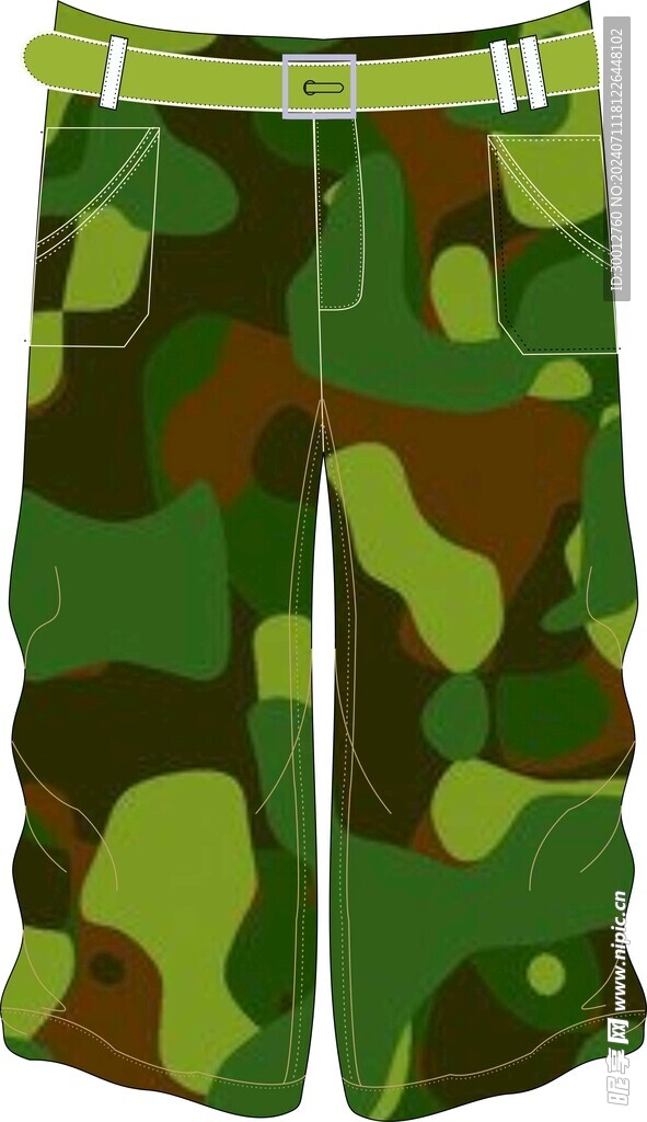 全款迷彩旅行服裤子