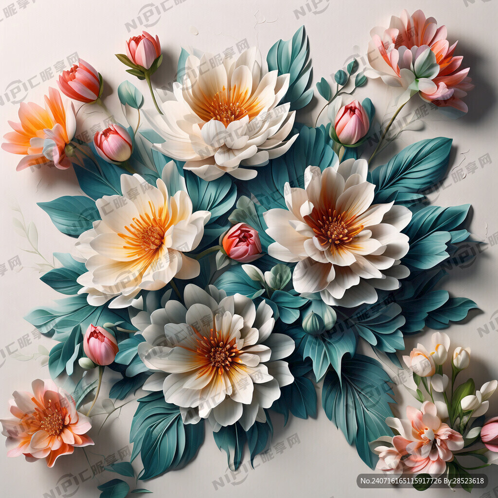 3D高清数码印花花