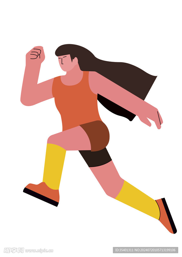 卡人物跑步图片