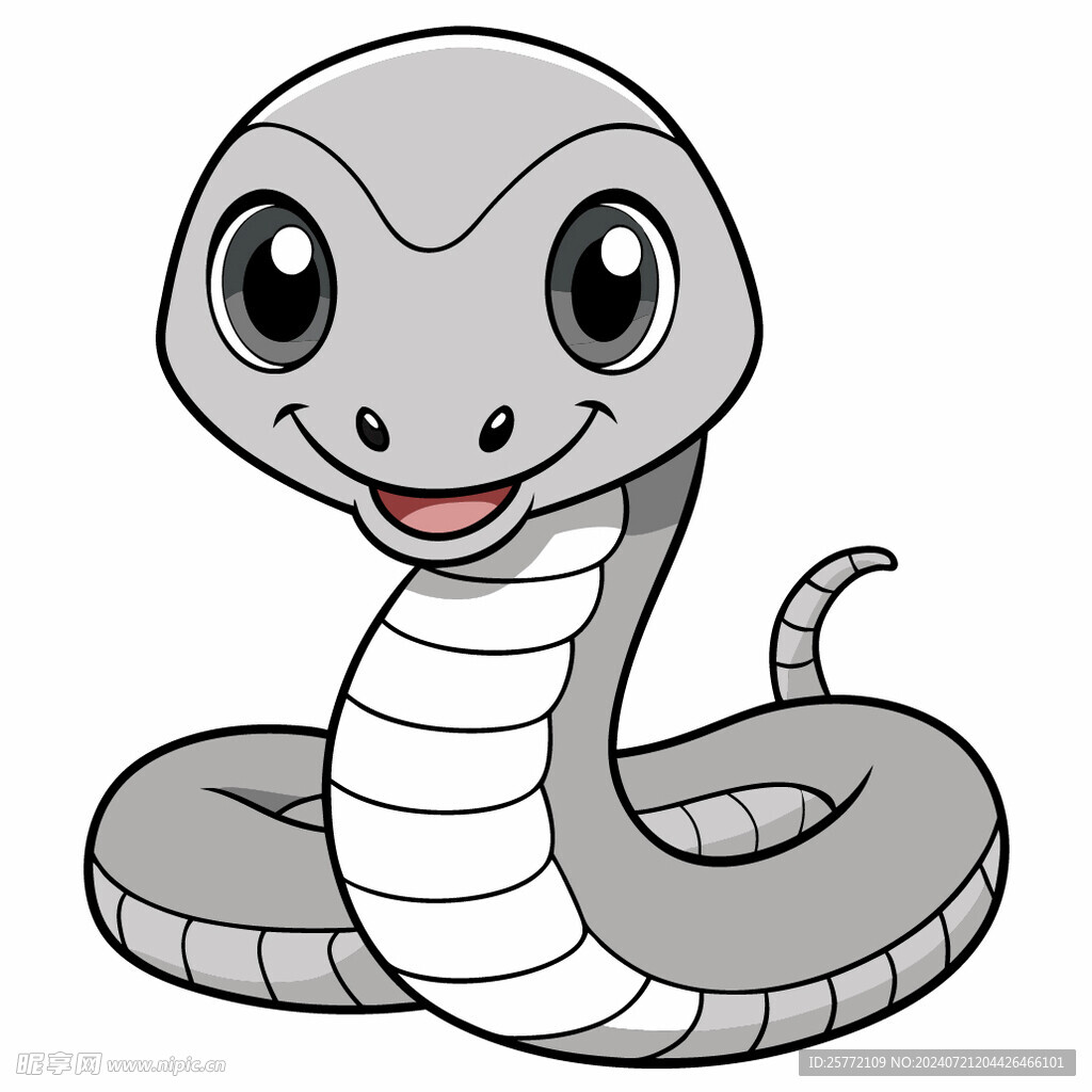 灰色卡通蛇