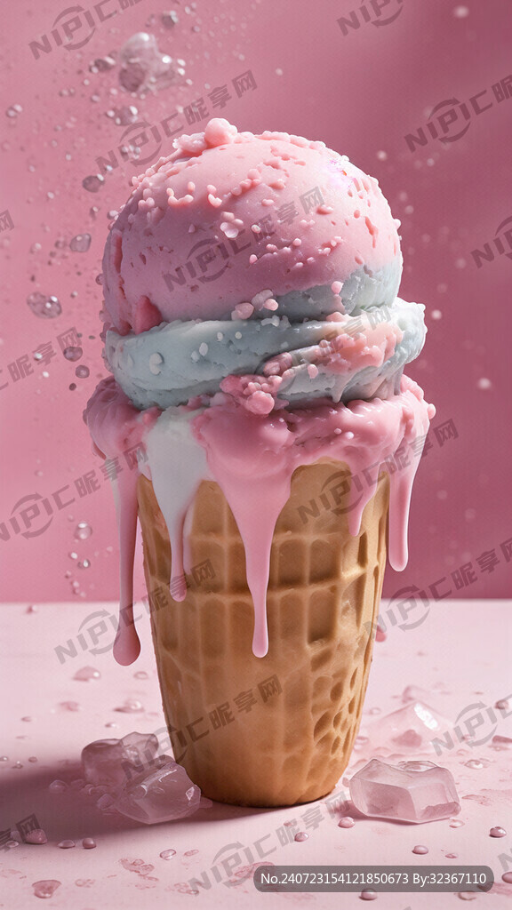 雪糕 夏天凉爽 冰块 诱人