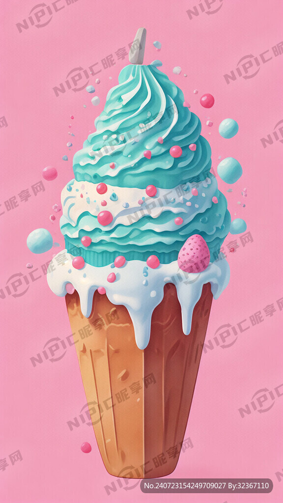 雪糕海报 夏天凉爽 冰块 诱人