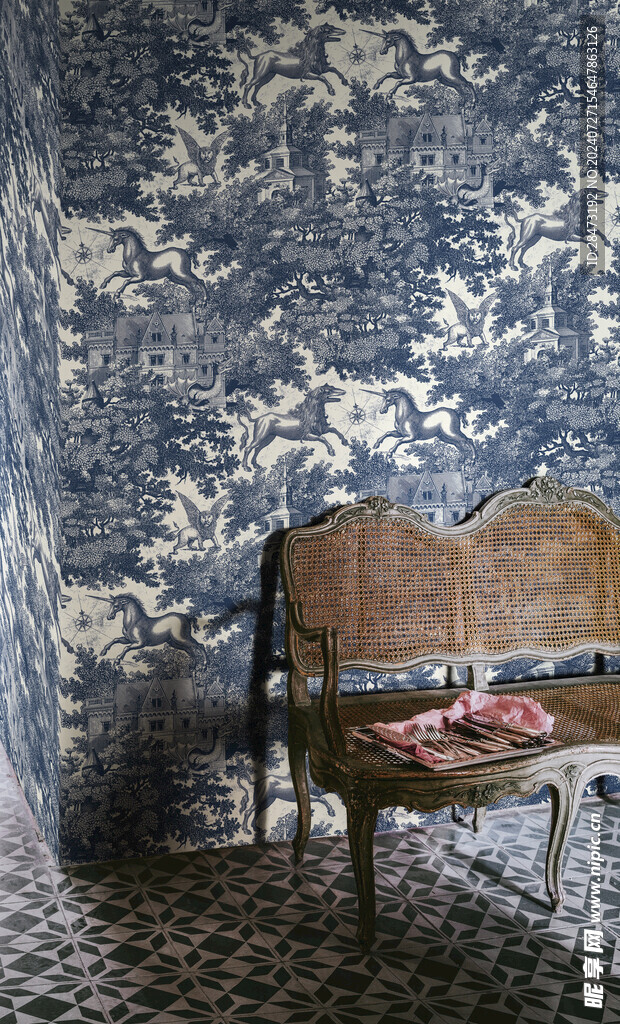 墙布壁画效果图