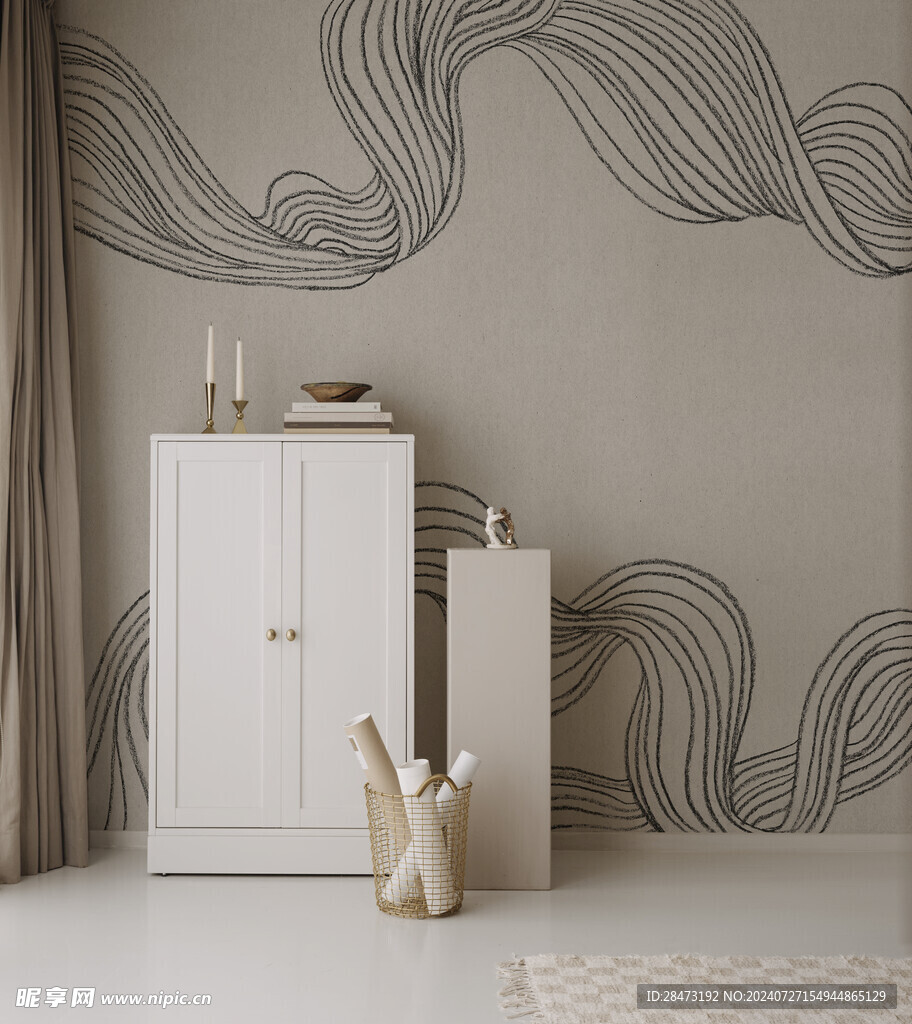 墙布壁画效果图